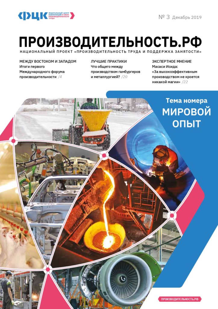 Обложка журнала "Производительность.РФ" №3 декабрь 2019 — Мировой опыт