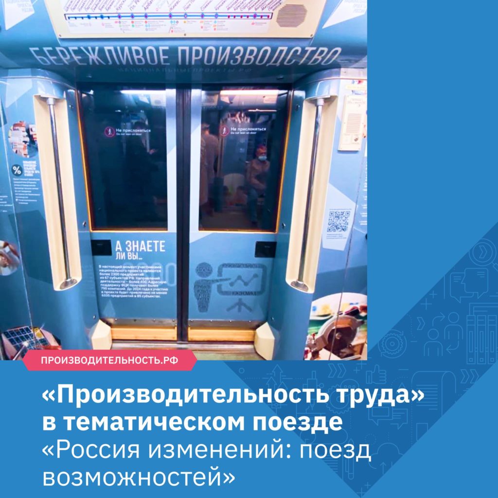 В московском метро курсирует вагон, посвящённый нацпроекту «Производительность труда»