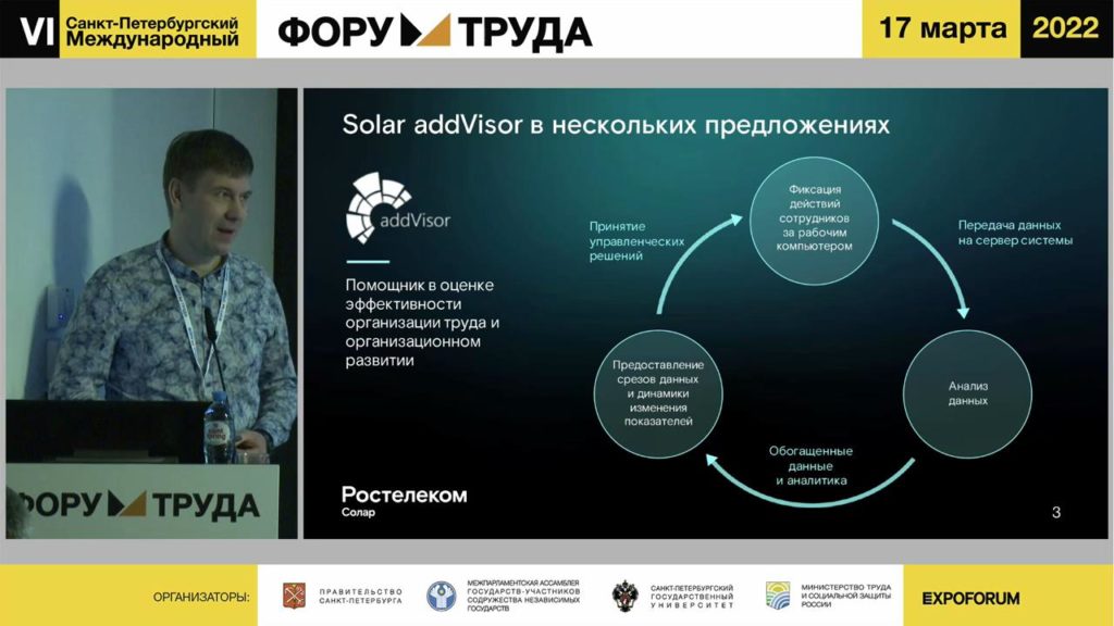 Руководитель направления Solar addVisor компании «РостелекомСолар» Алексей Соловьев рассказал о применении методов машинного обучения для определения критериев эффективности сотрудника
