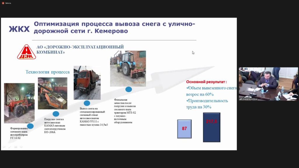 Оптимизация процесса вывоза снега с улично-дорожной сети г. Кемерово